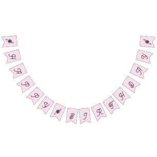 Bandeirinha Feliz Aniversário Balé Flores