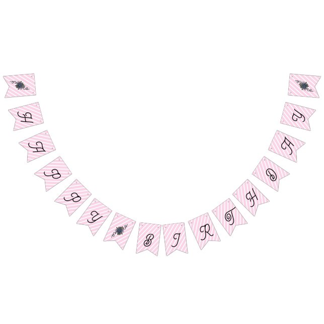 Bandeirinha Feliz Aniversário Balé Flores (Todos)