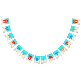 Bandeirinha Feliz aniversário da praia