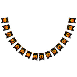 Bandeirinha Feliz aniversário de abóbora