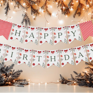 Bandeirinha Feliz Aniversário de Natal