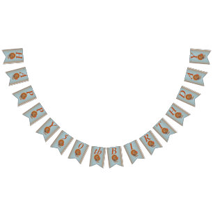 Bandeirinha Feliz Aniversário de Outono Cores Masculinos Turco