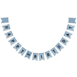 Bandeirinha Feliz Aniversário do Caminhão de Construção Person