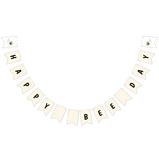 Bandeirinha Feliz Aniversário do Dia da Abelha (Todos)