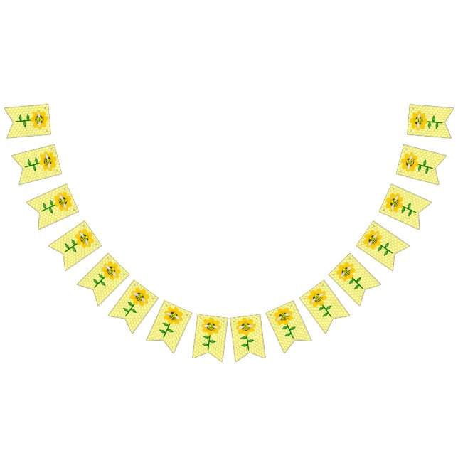 Bandeirinha Feliz Aniversário do Dia da Abelha (Todos)