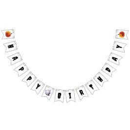 Bandeirinha Feliz Aniversário do Ghost Boy do Bom Halloween