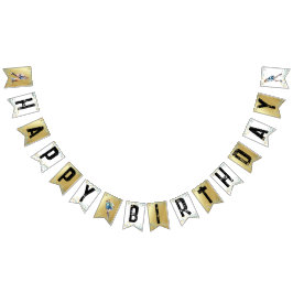 Bandeirinha Feliz Aniversário do Hóquei no Gelo das Meninas