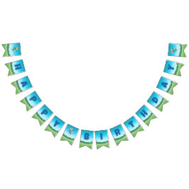 Bandeirinha Feliz aniversário dos balões