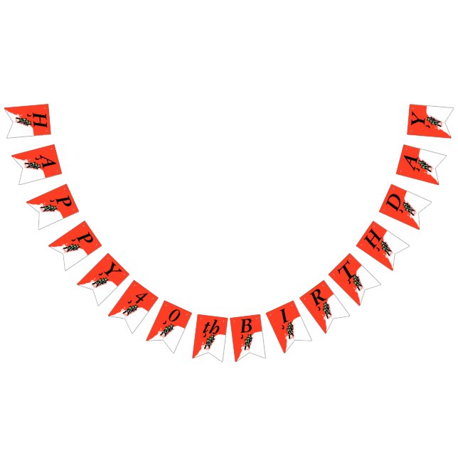 Bandeirinha Feliz Aniversário Meninos Andando Vermelho De Neve (Todos)