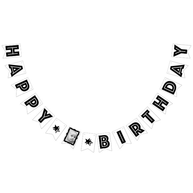 BANDEIRINHA FELIZ ANIVERSARIO PERSONALIZADO DA FOTO DO EFEITO (Todos)