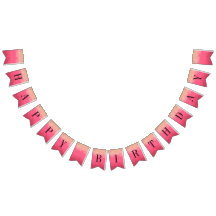 Feliz Aniversário Rosa Brilhante Com Dourada Largu