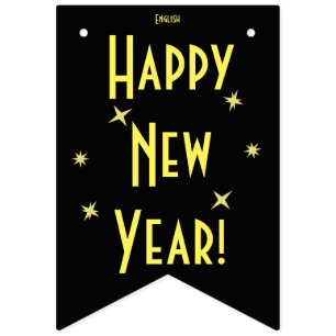 Bandeirinha Feliz ano novo 16 Idiomas   Adicionar o seu idioma