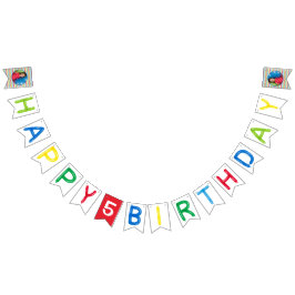 Bandeirinha Feliz balões de aniversário com foto