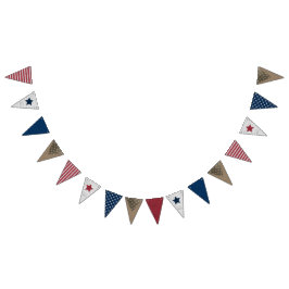 Bandeirinha Feliz Banner de Bunting de 4 de julho
