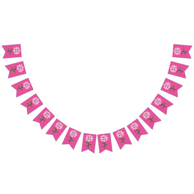 Bandeirinha Feliz Bumblebee de Aniversário Rosa (Todos)