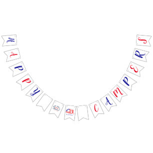 Bandeirinha Feliz Campers América personalizado