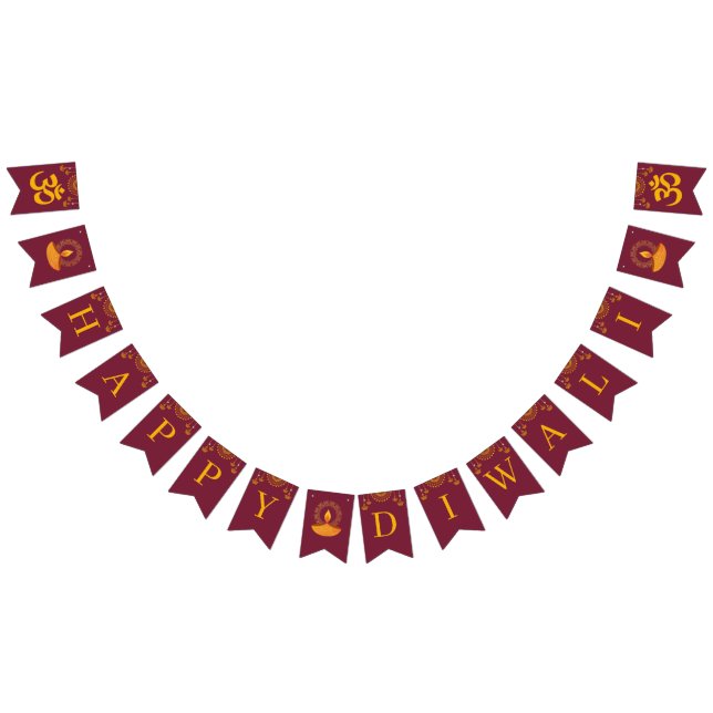 Bandeirinha Feliz Celebração de Diwali (Todos)