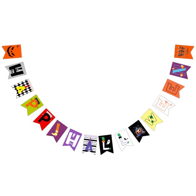 Bandeirinha Feliz Dia das Bruxas (Todos)