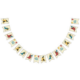 Bandeirinha Feliz Dia de Pássaro Pássaros Cartoon Ameaçaram An