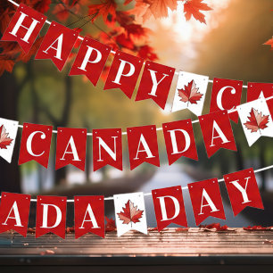 Bandeirinha Feliz Dia do Canadá Folha de Bordo ID1313