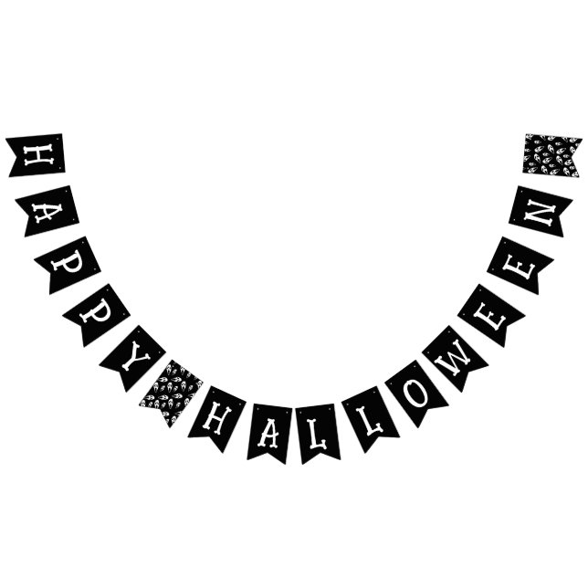 Bandeirinha Feliz Halloween Skull (Todos)