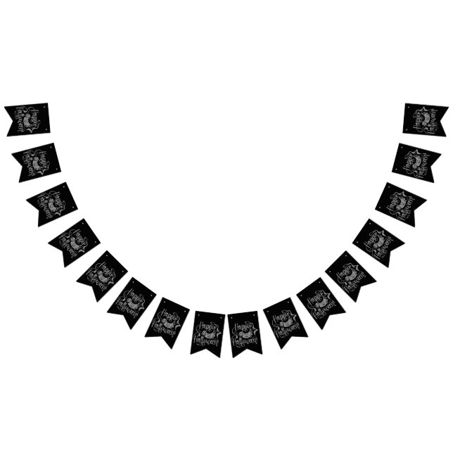 Bandeirinha Feliz morcego de Halloween jack ou lanterna (Todos)