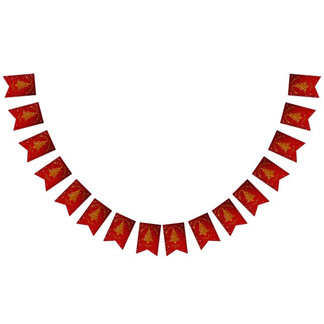 Bandeirinha Feliz Natal 20XX Estrelas de Árvore Vermelha Doura (Todos)