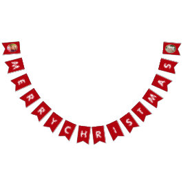 Bandeirinha Feliz Natal Filha Vermelha E Branca Foto