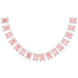 Bandeirinha Feliz Natal Red Paw Silhout com 2 imagens