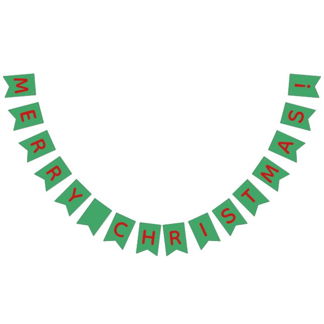 Bandeirinha Feliz Natal Vermelho e Verde (Todos)