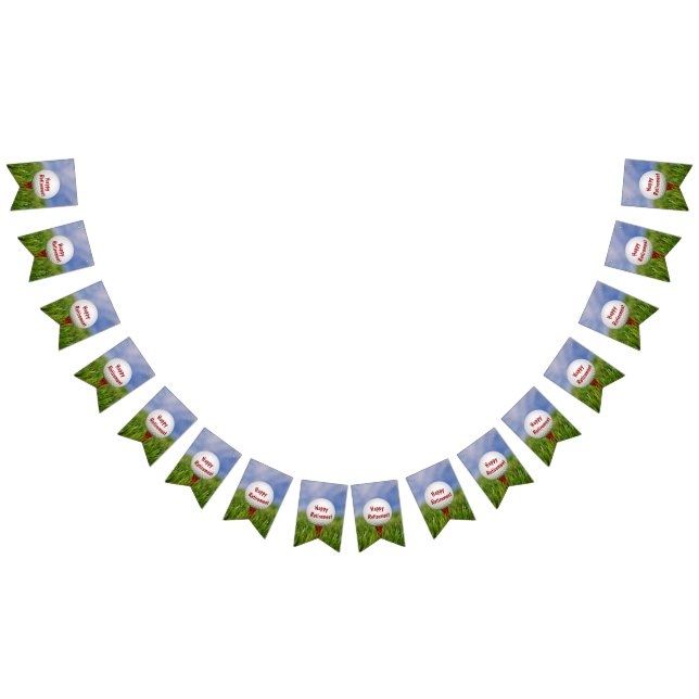 Bandeirinha Feliz Retirada Golf Ball em teia vermelha (Todos)