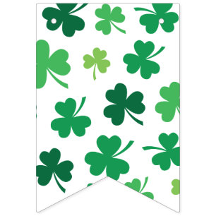 Bandeirinha Feliz Rua, Dia de Patrick. Lucky Clover.