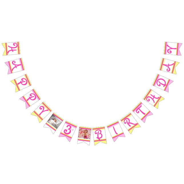 Bandeirinha Felizbunda de fotos da garota (Todos)