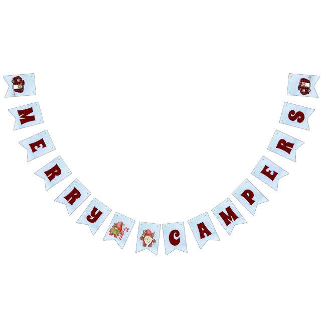 Bandeirinha Felizes Campers Banner natalino Gnomo Decência (Todos)