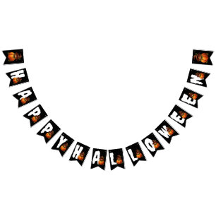 BANDEIRINHA FELIZMENTE, HALLOWEEN CAT PUMPKIN