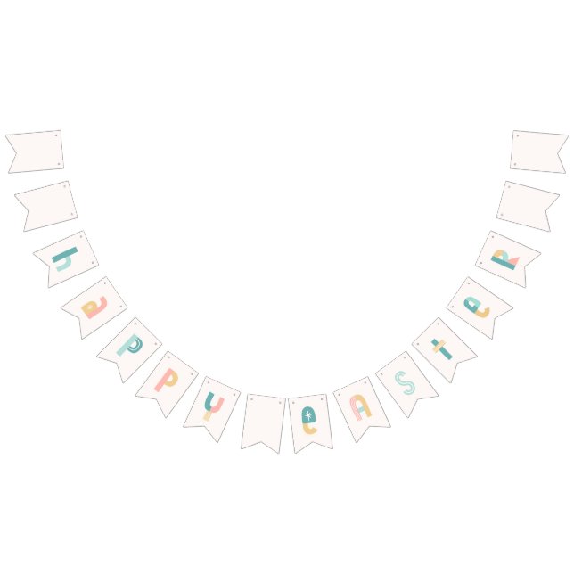 Bandeirinha Felz pascoa de Tipografia Divertida e Funky (Todos)