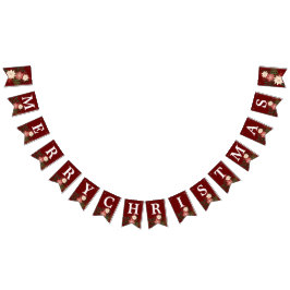 Bandeirinha Feriado Maroon Poinsettia, Elegante de Natal Feira