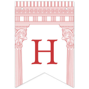 Bandeirinha Festa da deusa com cor e templo personalizados