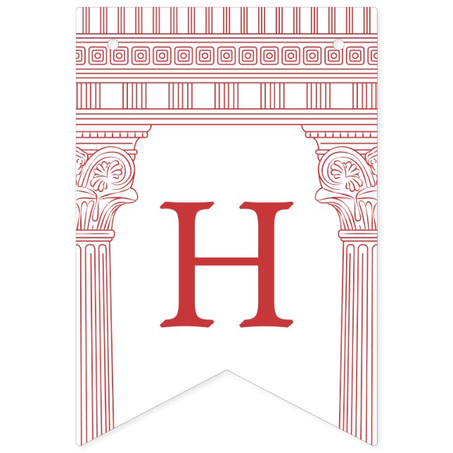 Bandeirinha Festa da deusa com cor e templo personalizados (Segunda Bandeira)