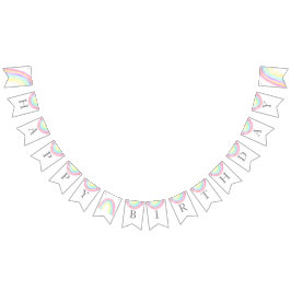 Bandeirinha Festa de aniversário arco-íris de água