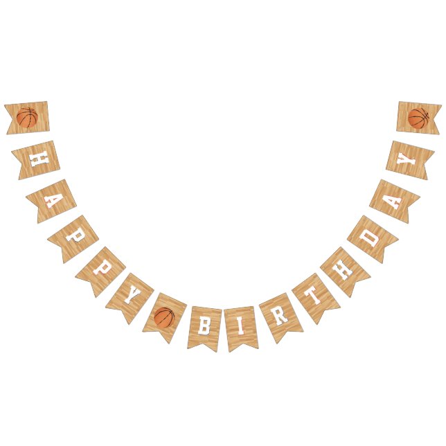 Bandeirinha Festa de aniversário de basquete (Todos)