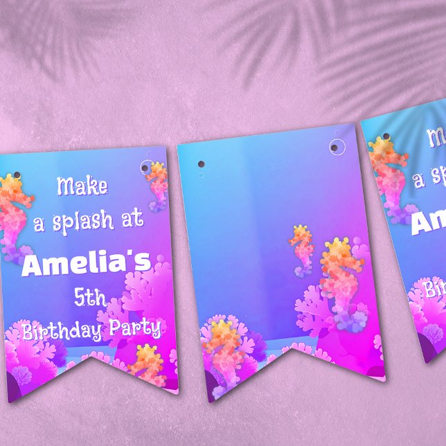 Bandeirinha Festa de aniversário de cavalo marinho (Criador carregado)