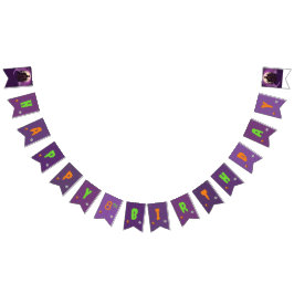 Bandeirinha Festa de Aniversário de criança do Tema Halloween