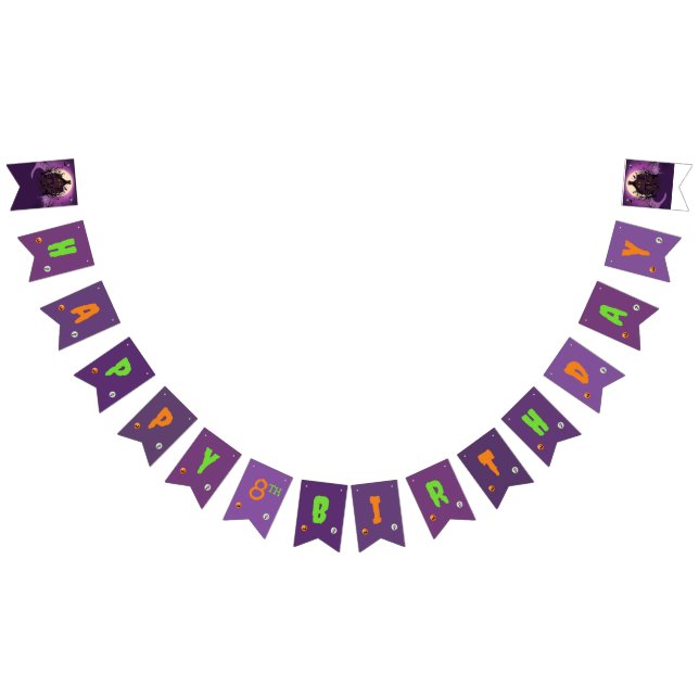 Bandeirinha Festa de Aniversário de criança do Tema Halloween (Todos)