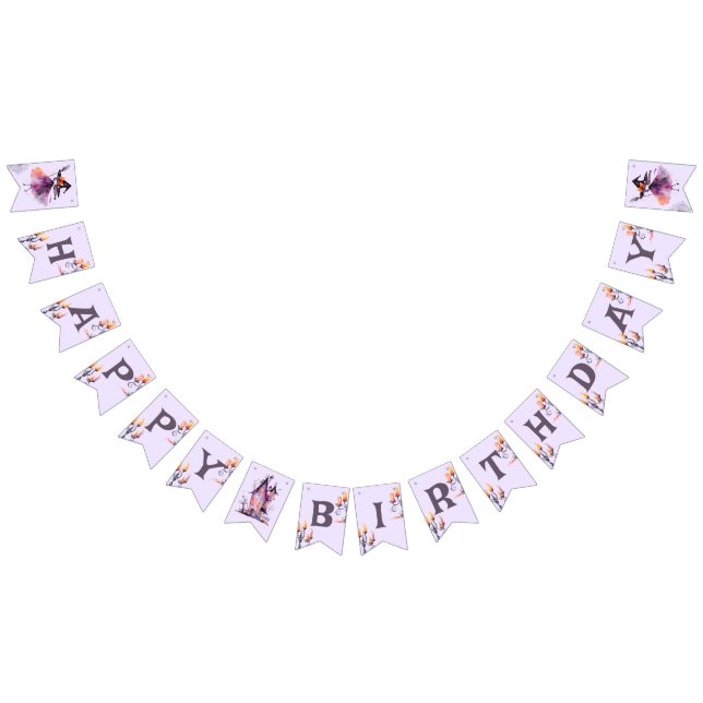 Bandeirinha Festa de aniversário de Dia das Bruxas Spooktacula (Todos)