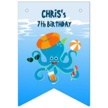 Festa de Aniversário de Menino com Polvo Azul deba