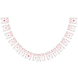 Bandeirinha Festa de aniversário de morango