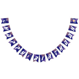 Bandeirinha Festa de aniversário do Espaço Exterior