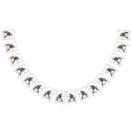 Bandeirinha Festa de aniversário do Rock and Roll Skeletons