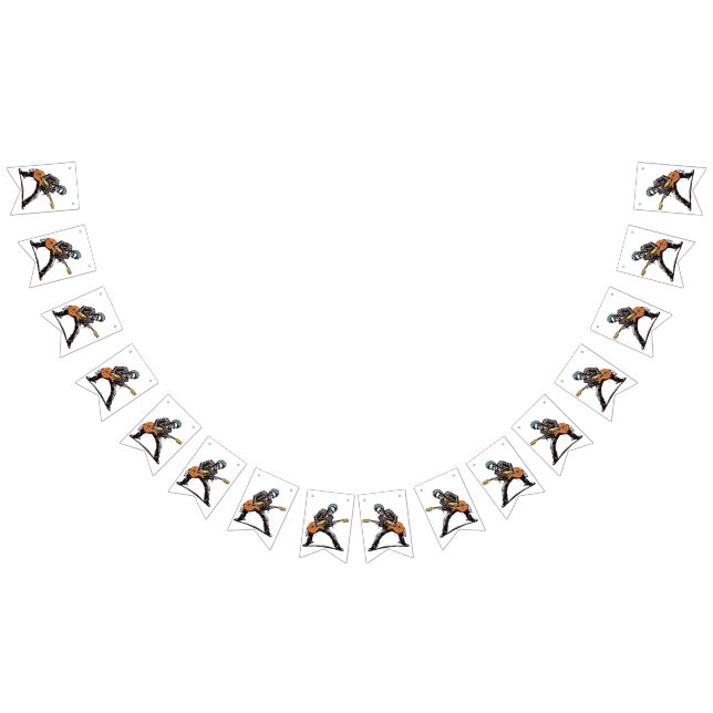 Bandeirinha Festa de aniversário do Rock and Roll Skeletons (Todos)